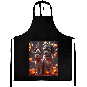 Discover Schnauzer Hallooween Spooktacular Aprons