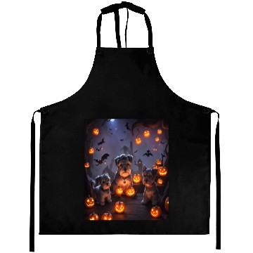Discover Schnauzer Hallooween Spooktacular Aprons