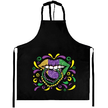 Discover Lips Beads Mardi Gras Aprons