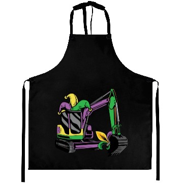 Discover Excavator Mardi Gras Aprons