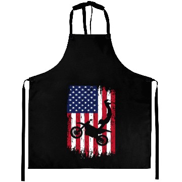 Discover Supercross Freestyle Motocross American Flag Aprons