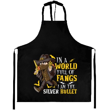 Discover Vampire Hunter Undead Slayer Stake and Cross Aprons