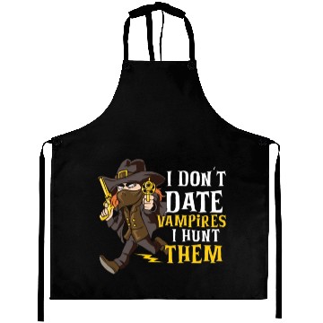 Discover Vampire Hunter Undead Slayer Stake and Cross Aprons
