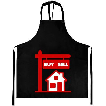 Discover Buy sell red logo broker Aprons