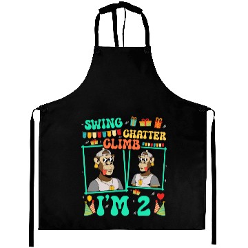 Discover Swing Chatter Climb I'm 2 Monkey Lover Kid 2nd Aprons