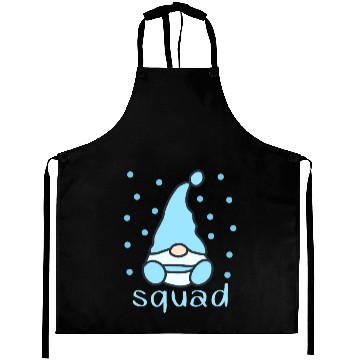 Discover Funny Gnomes with snow fall celebrate Aprons