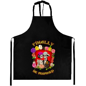 Discover day of the dead - valentines day Aprons