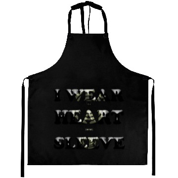 Discover I wear my heart on my sleeve design Aprons gift