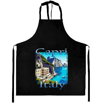 Discover Italy Capri Campania Unique Design Aprons