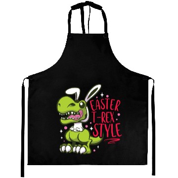 Discover Easter T-rex Dinosaur Easter Funny T-rex Easter Aprons