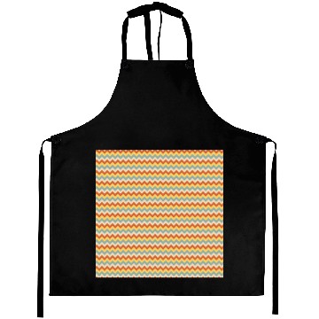 Discover Retro Waves Pattern Red Teal Yellow Aprons