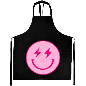Discover light pink face lightning bolt eyes Aprons
