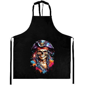 Discover Pirate skull artwork Aprons