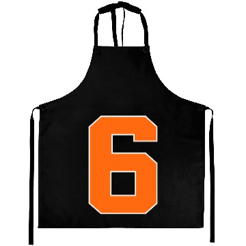 Discover Number 6 Sports Orange Aprons