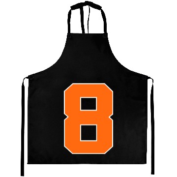 Discover Number 8 Sports Orange Aprons