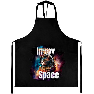 Discover In my Mind Space Cat Astronaut Animal Pets Lover Aprons