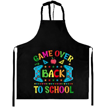 Discover Game Over Back To School Aprons