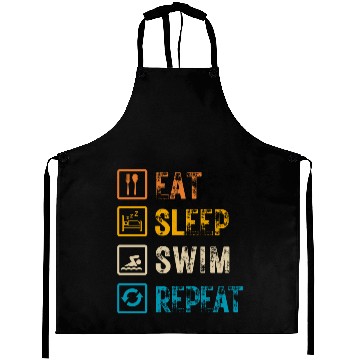 Discover Eat Sleep Swim Repeat Aprons