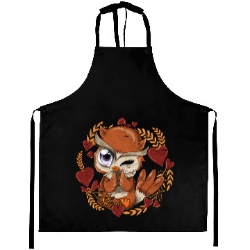 Discover Animal Wise Bird Heart Gift Cute Owl Aprons