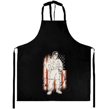Discover pilot with usa flag Aprons