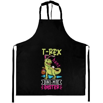 Discover Easter T-rex Dinosaur Easter Funny T-rex Easter Aprons