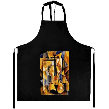 Discover Violin Painting with Geometric Art Aprons