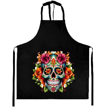 Discover Day of the Dead Iconic Sugar Skull Aprons