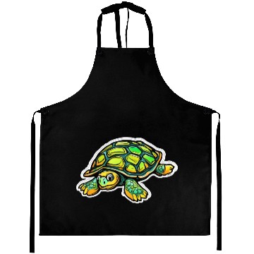 Discover Turtle Animal Turtle Green Aprons