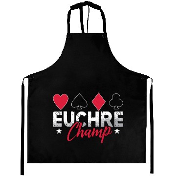 Discover Euchre Champ Playing Cards Pinochle Board Game Aprons