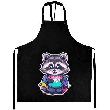 Discover Kawai Happy Raccoon Aprons