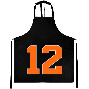 Discover Number 12 Sports Orange Aprons