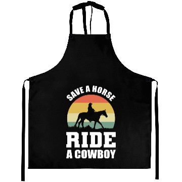 Discover Ride a Cowboy Equestrian Gift Aprons