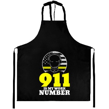 Discover 911 Is My Work Number Dispatcher Emergency Aprons