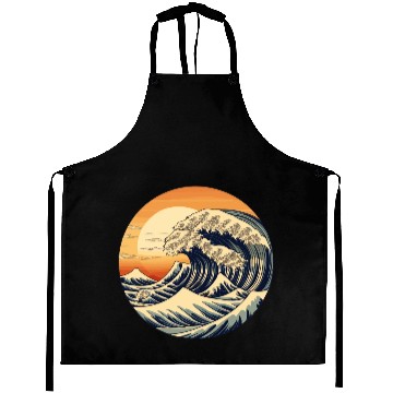 Discover Retro Great Ocean Waves Aprons