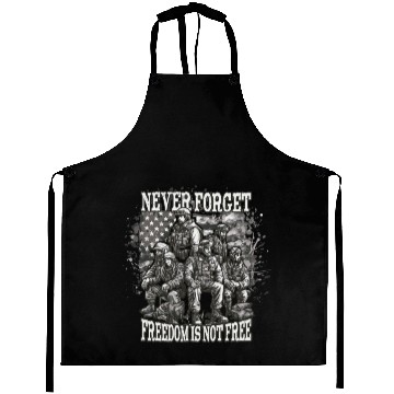 Discover Never forget freedom is not free Aprons