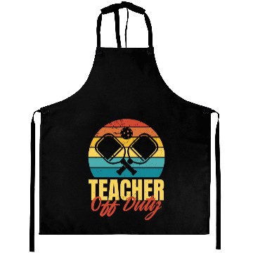 Discover Pickleball teacher retro Aprons