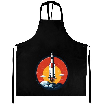Discover Nostalgic Rocket Emblem Gift Timeless Classic Aprons