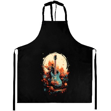 Discover Guitar Moon Color Aprons