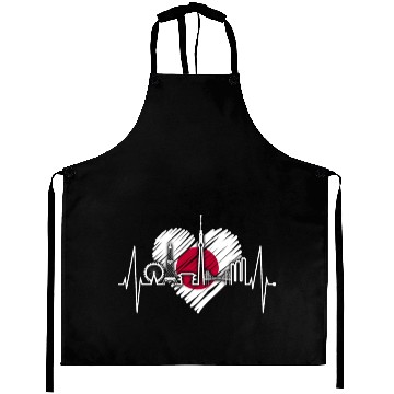 Discover Tokyo Skyline Heartbeat Japanese Flag Love Tokyo Aprons