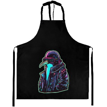 Discover Cyberpunk Penguin Aprons