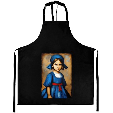 Discover Girl in Blue Dress Aprons