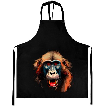 Discover Baboon Monkey Lover Wildlife Animal Zookeeper Aprons