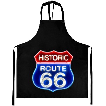 Discover Route 66 neon sign Aprons