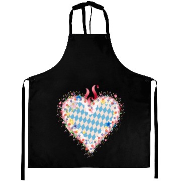 Discover Gingerbread heart shape blue white Bavarian style Aprons