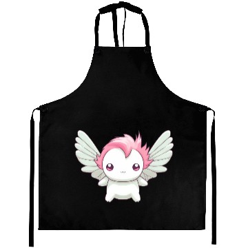 Discover Sweet Axolotl with Angel Wings: Heavenly Design Aprons