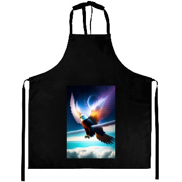 Discover "Embrace Transformation: Crystal Eagle Design" Aprons