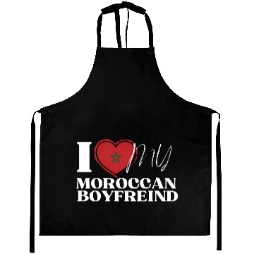 Discover I Love My Moroccan Boyfriend Multi Nationality Aprons