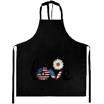 Discover Love daisy solid Aprons