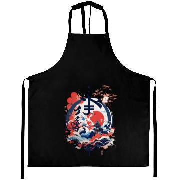 Discover Japanese art work Aprons