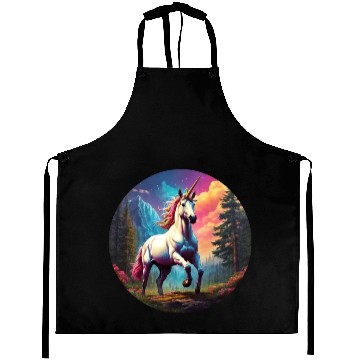 Discover Rainbow Unicorn Aprons